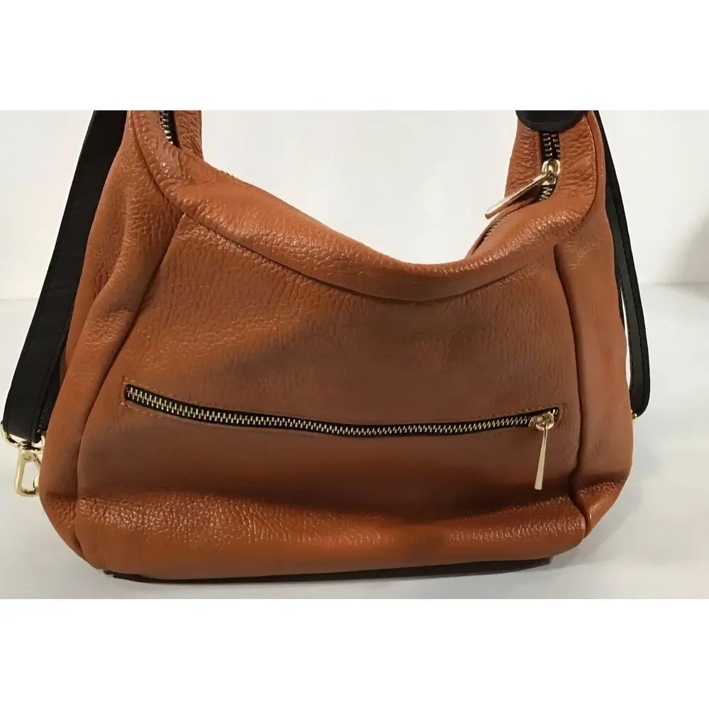 VALENTINA EUC ITALIAN LEATHER CONVERTIBLE BACKPACK SHOULDER BAG